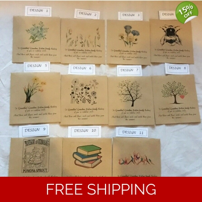 5,10,20 x Wildflower Seed ISOLATION gifts Packets - PERSONALISED Vintage favour COPY